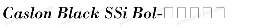 Caslon Black SSi Bol字体转换